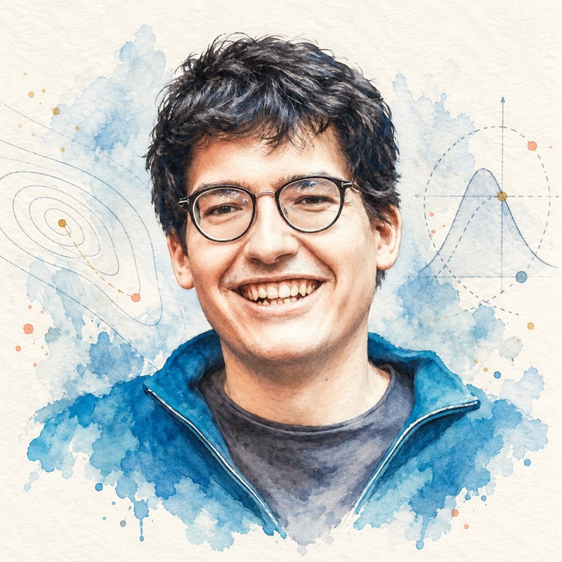 Watercolor portrait of Daniel Levy