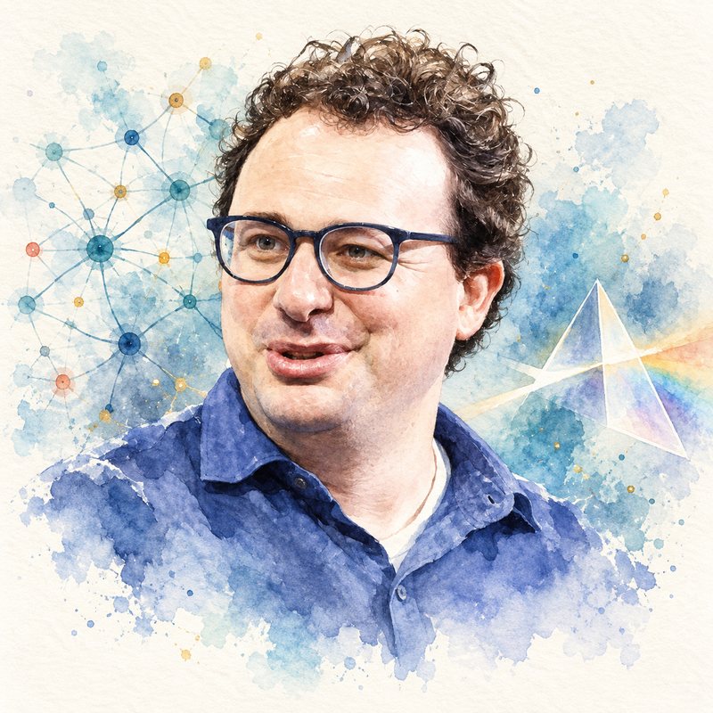 Watercolor portrait of Dario Amodei