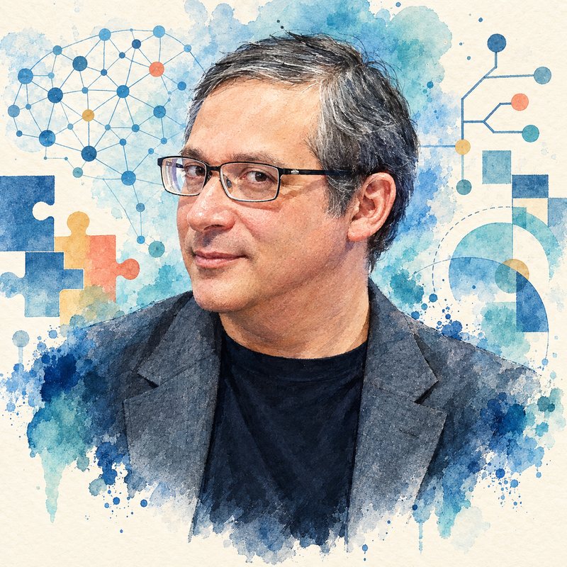 Watercolor portrait of Gary Marcus