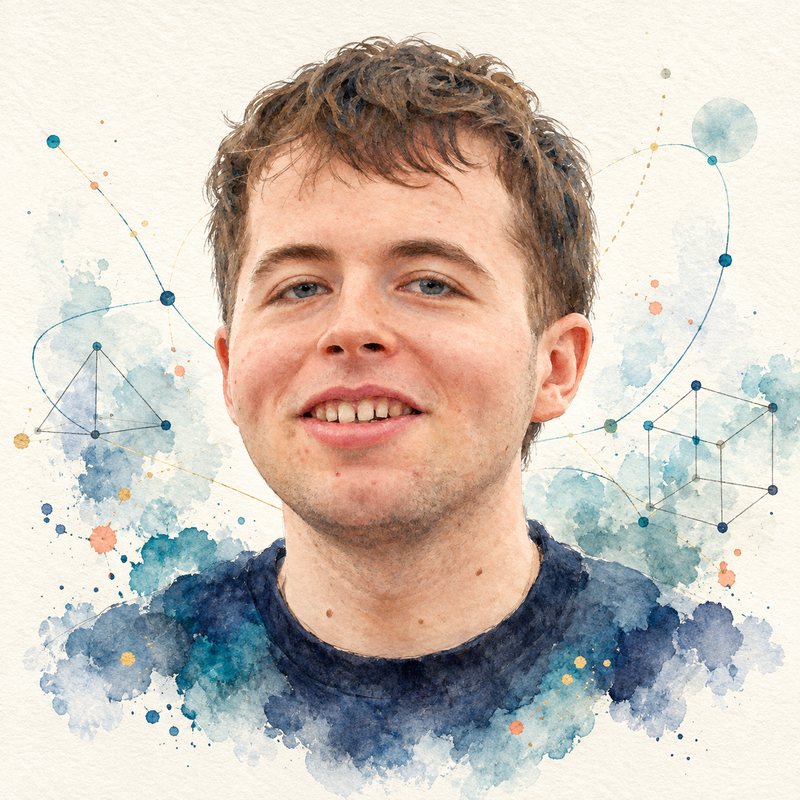 Watercolor portrait of Jakub Pachocki