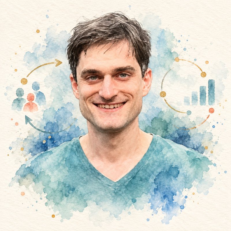 Watercolor portrait of John Schulman