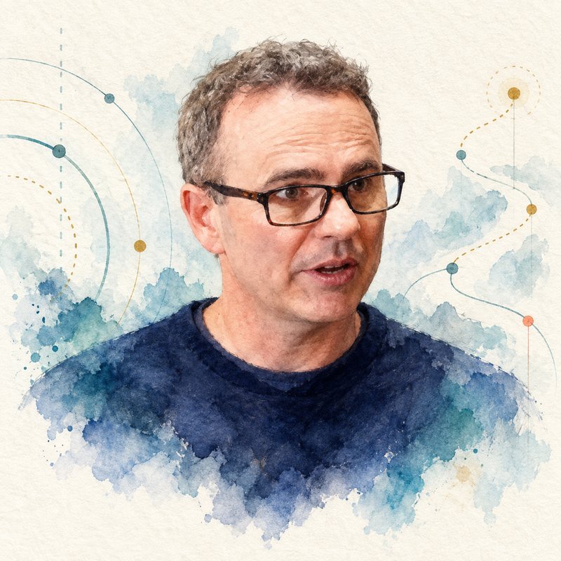 Watercolor portrait of Shane Legg