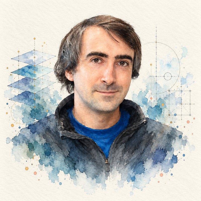 Watercolor portrait of Timothée Lacroix