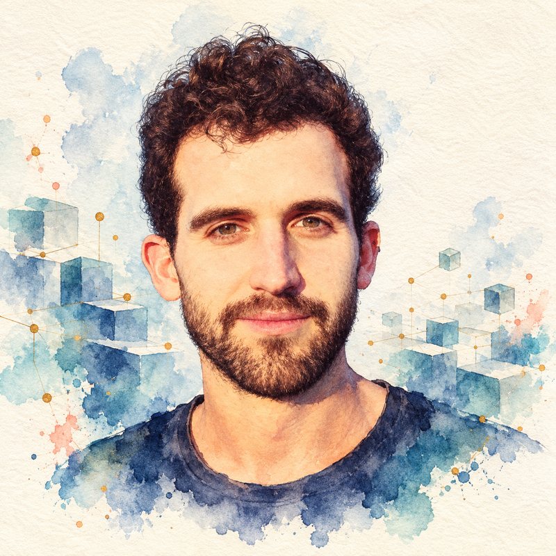 Watercolor portrait of Tom Brown
